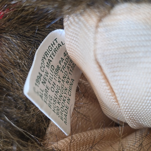 Vintage 90s Hosung Coco Chimp Monkey Hand Puppet Plush Red Band Shirt Squeaky - Picture 6 of 6